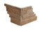 Noce Travertine Split Faced Corner Ledger Wall Tile
